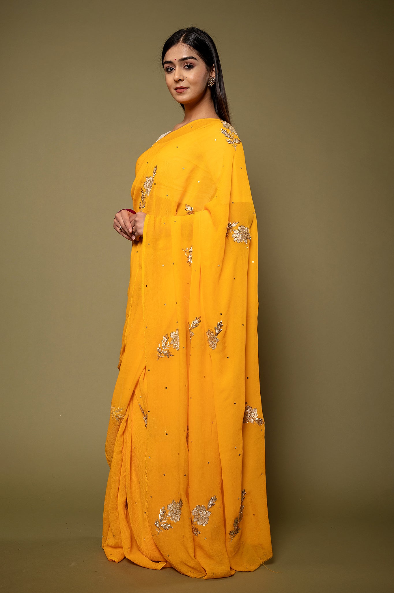 Pure Chiffon Aari Saree