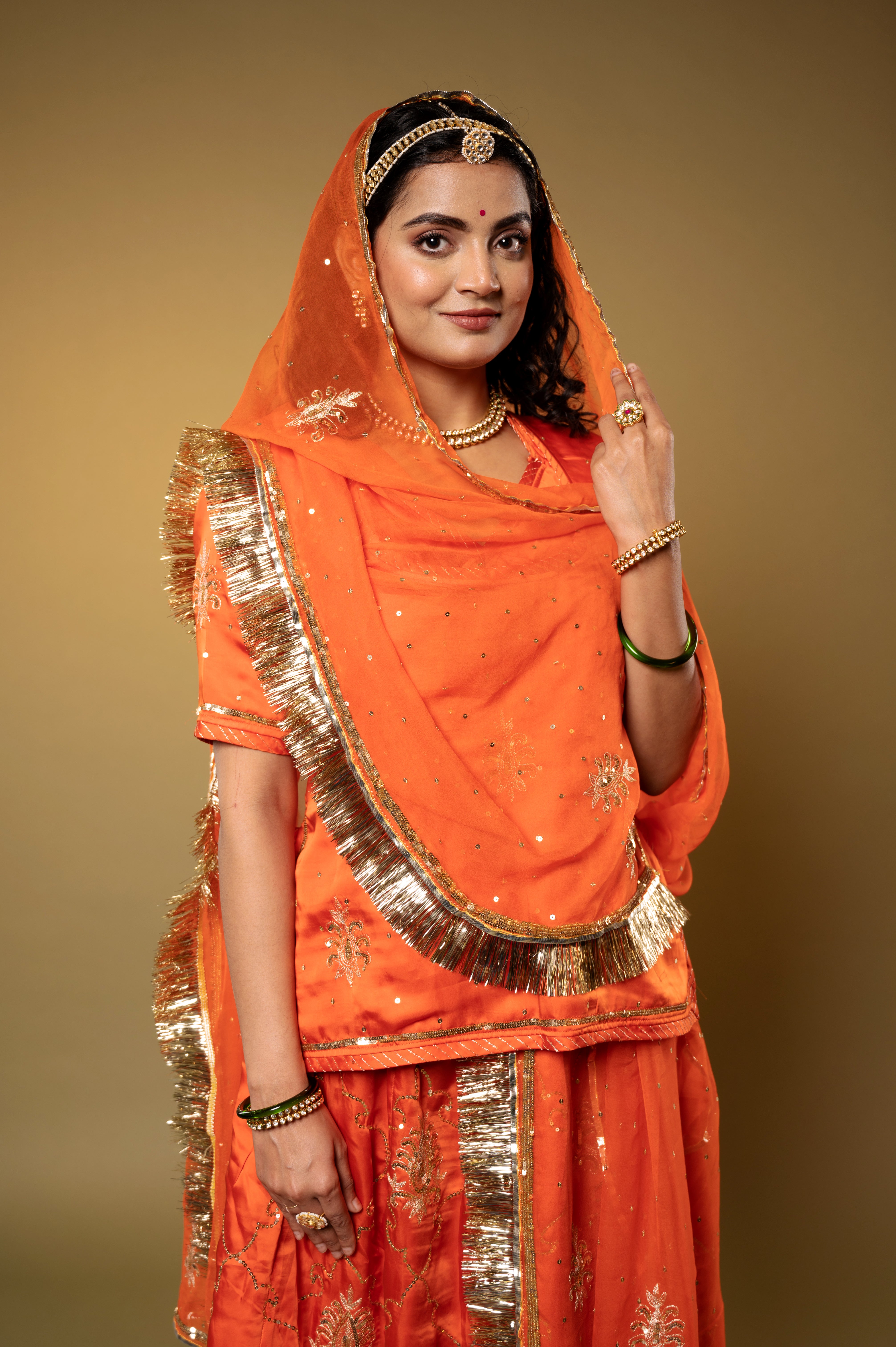 Sikhiya work Rajputi Poshak