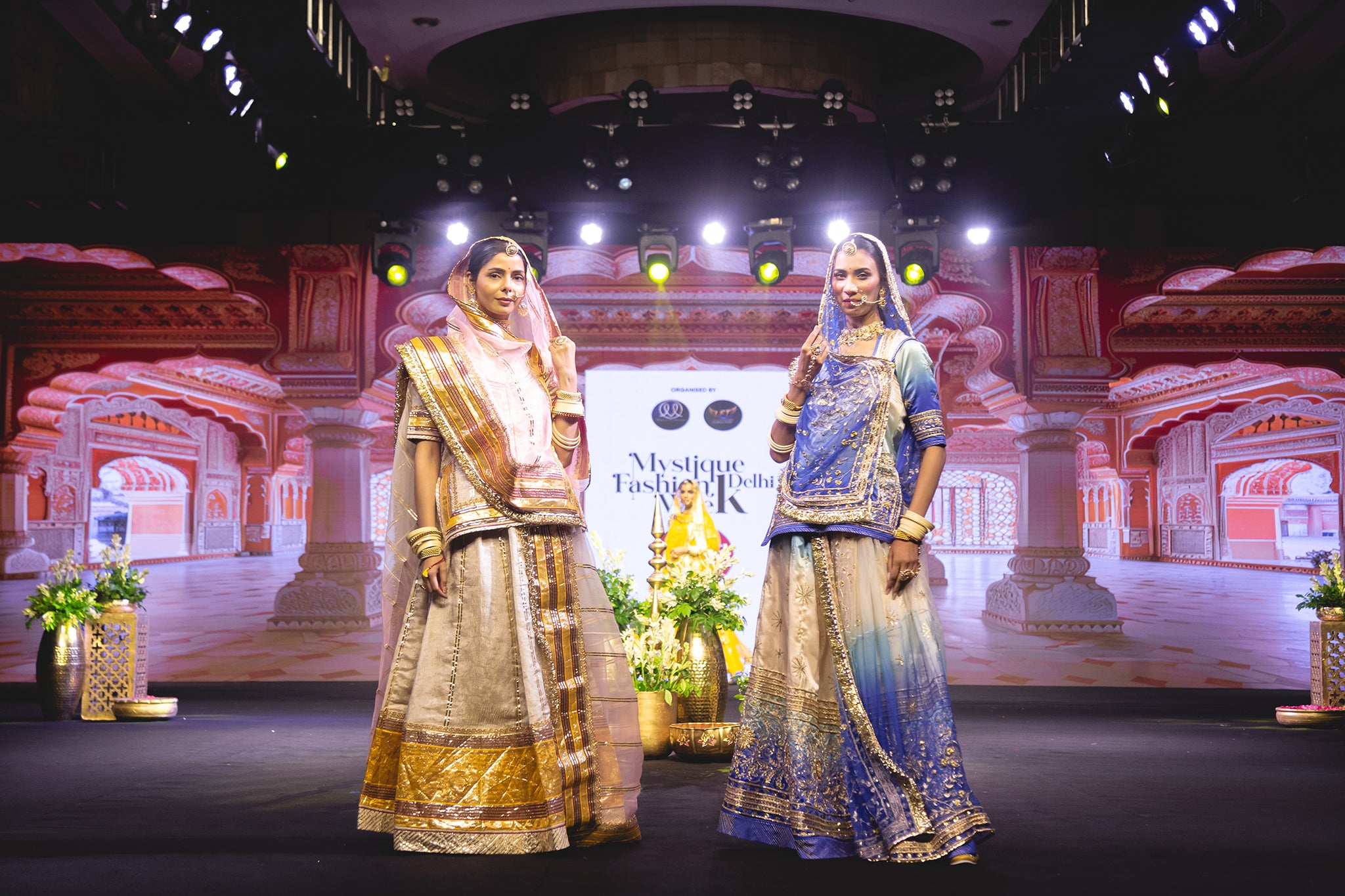 Cream Jacquard Tissue Copper Laffa Gota Handwork Poshak (Unstitched)