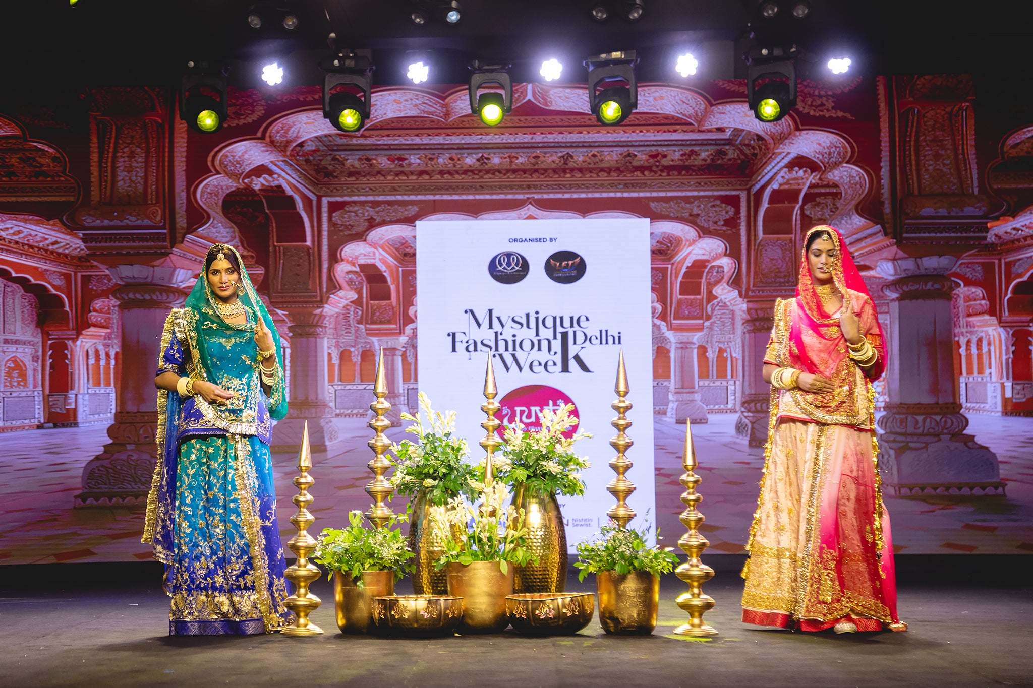 Peach Pink Shaded Pure Satin Salma Tari Dabka Handwork Poshak With Pure Odhana (Unstitched)