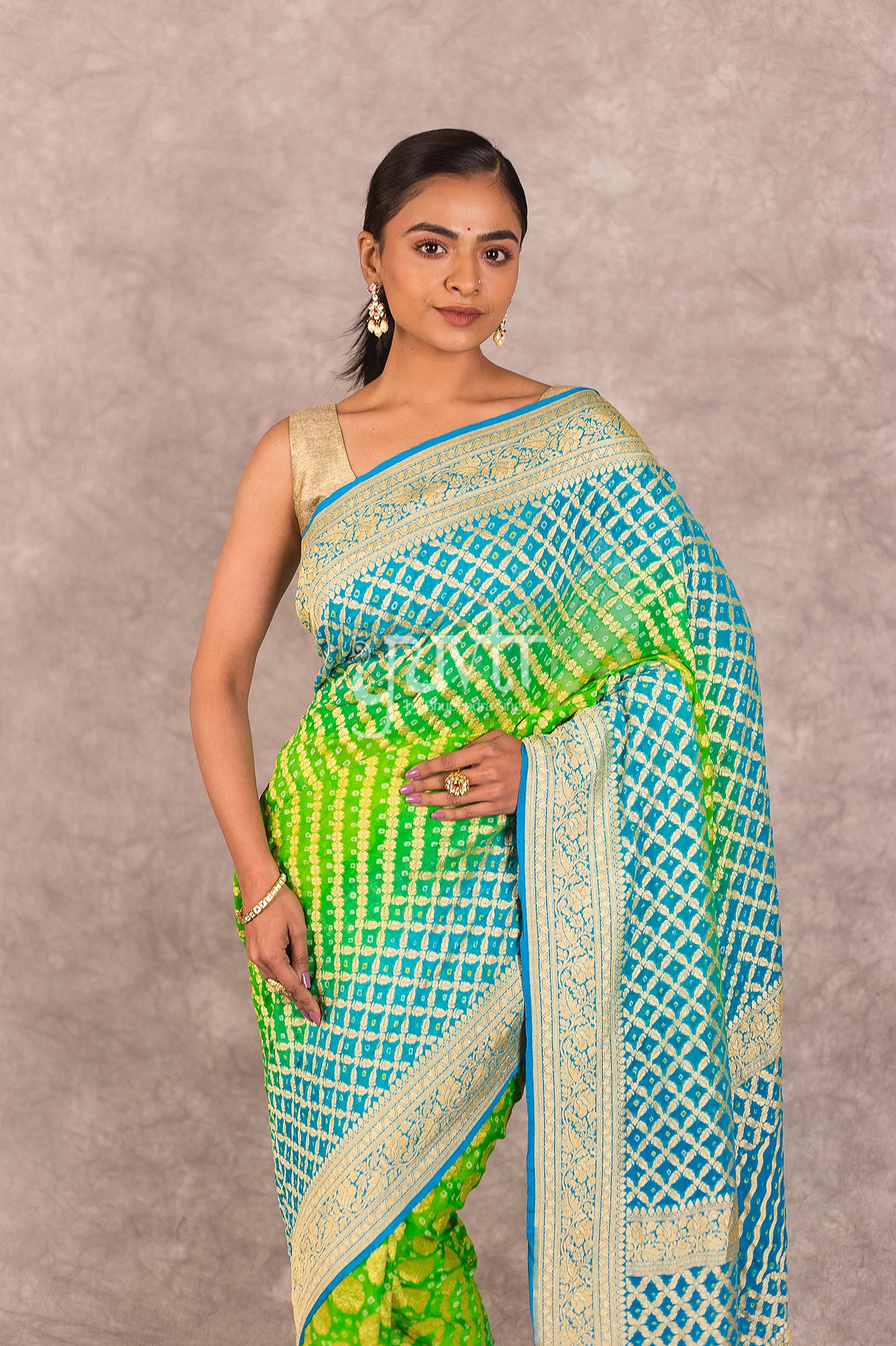 Shaded Bandhej Saree