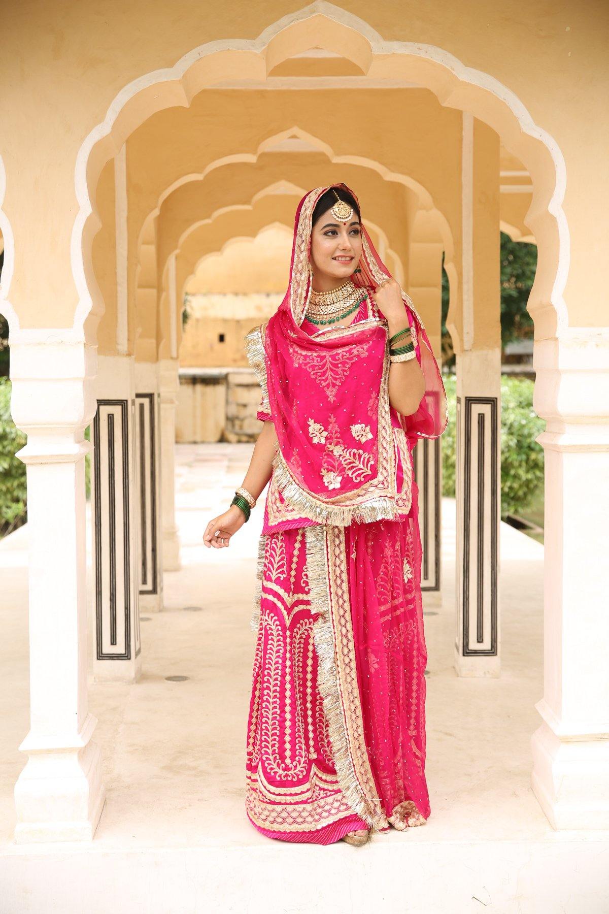 Pink Poshak Buy Rani Pink Aari Poshak Best Rajputi Rajwada Poshaks