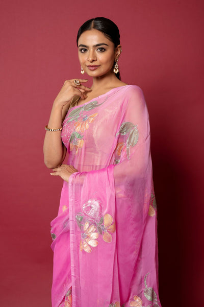 Handpainted Rashida Saree