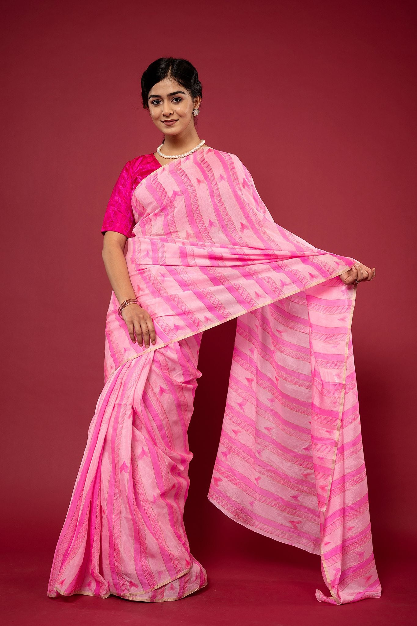 Viscose Chiffon All Over Work Saree