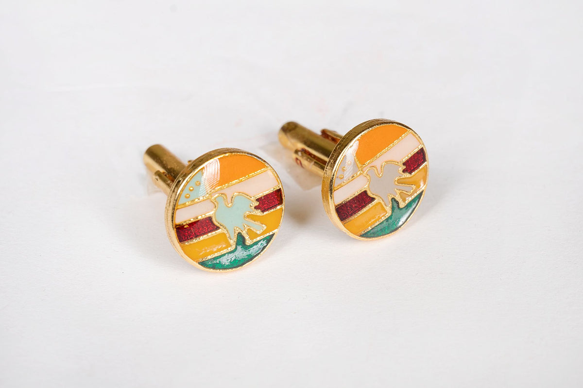 Enamel Pakshi Cufflinks