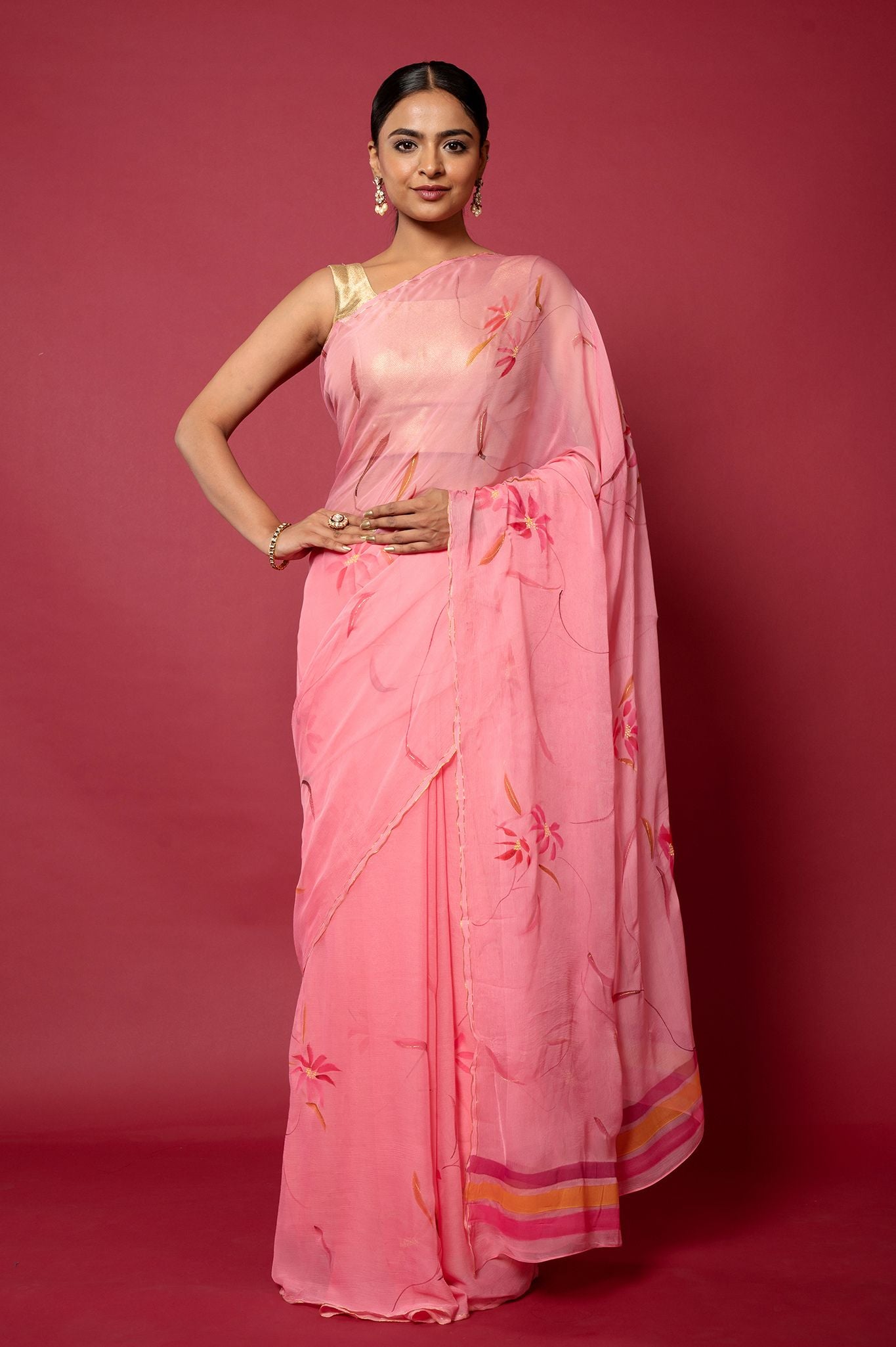 Handpainted Rashida Saree
