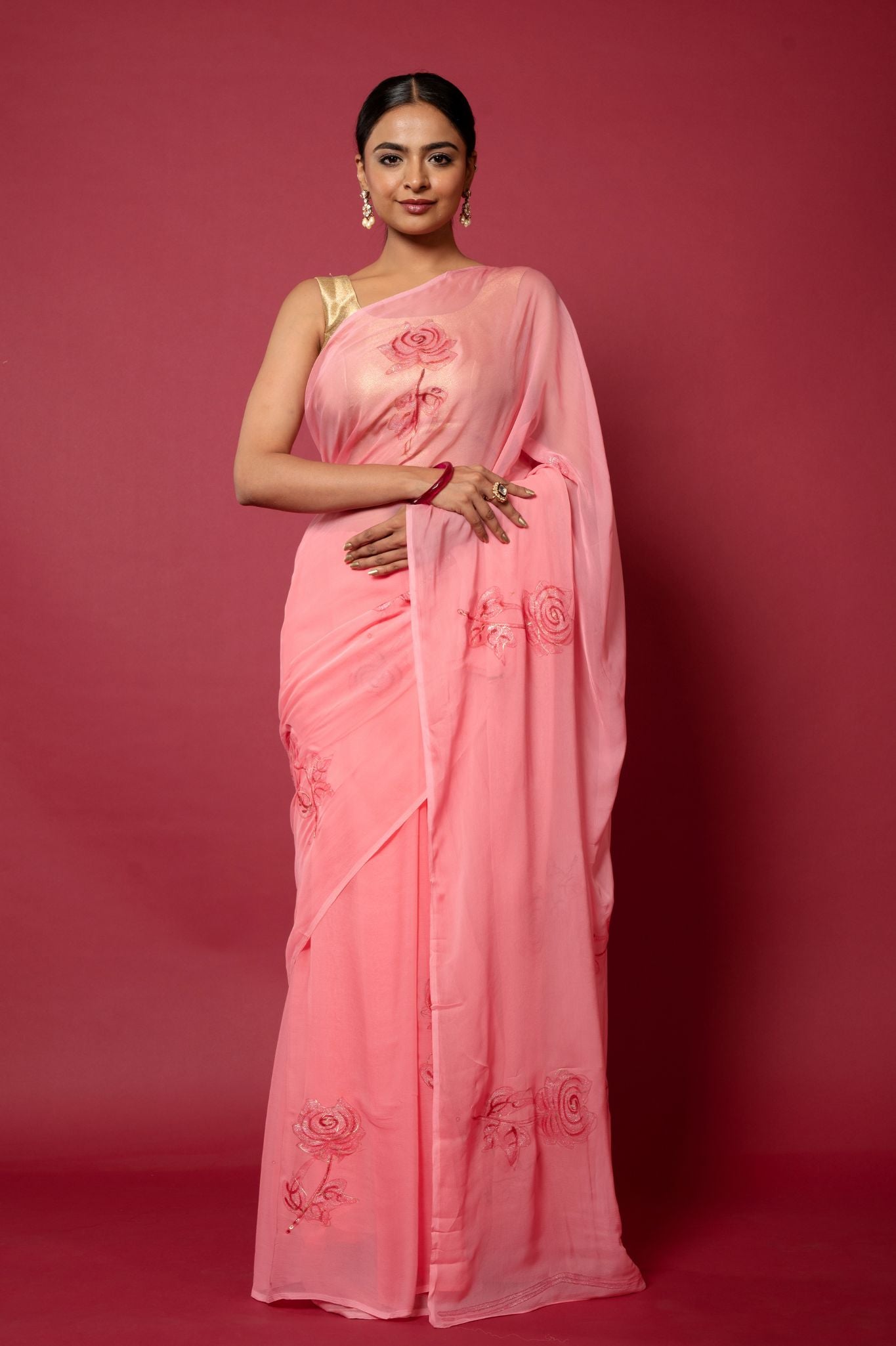 Handpainted Rashida Saree