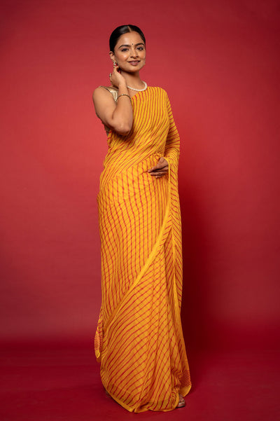Washable Lehariya Saree