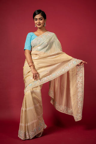 Cocktail Buttermilk Saree