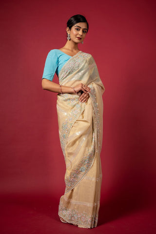 Cocktail Buttermilk Saree