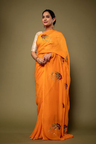 Viscose Chiffon Aari Siquin Saree