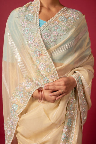 Cocktail Buttermilk Saree