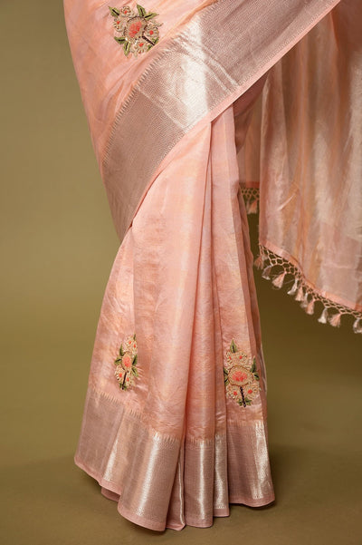Pure Silk Saree With Handloom Work Saree