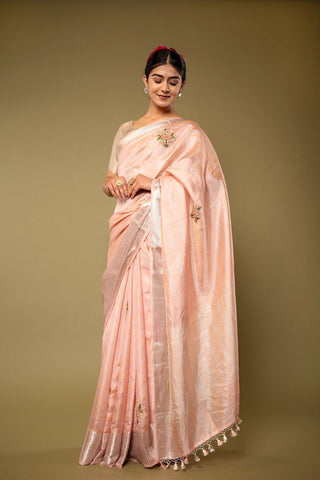 Pure Silk Saree With Handloom Work Saree