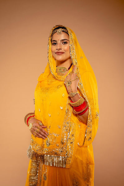 Aari Salma Yellow Poshak