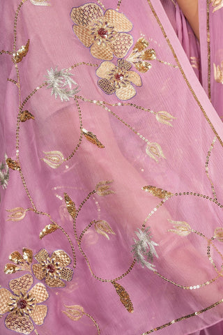 Pure Chiffon Aari Work saree