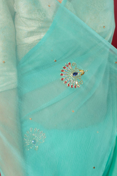 Viscose Chiffon Saree