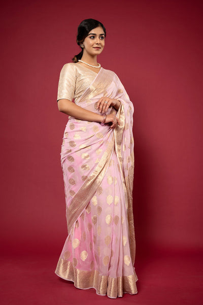 Viscose Chiffon Banarsi Khaddi Saree