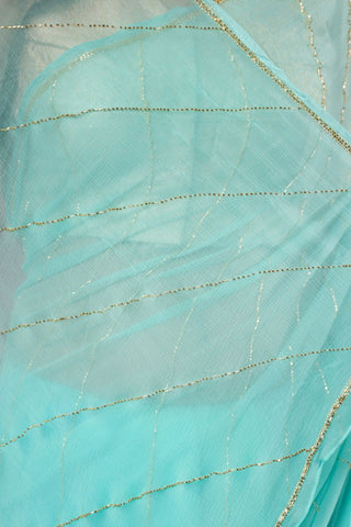 Viscose Chiffon firoza Saree