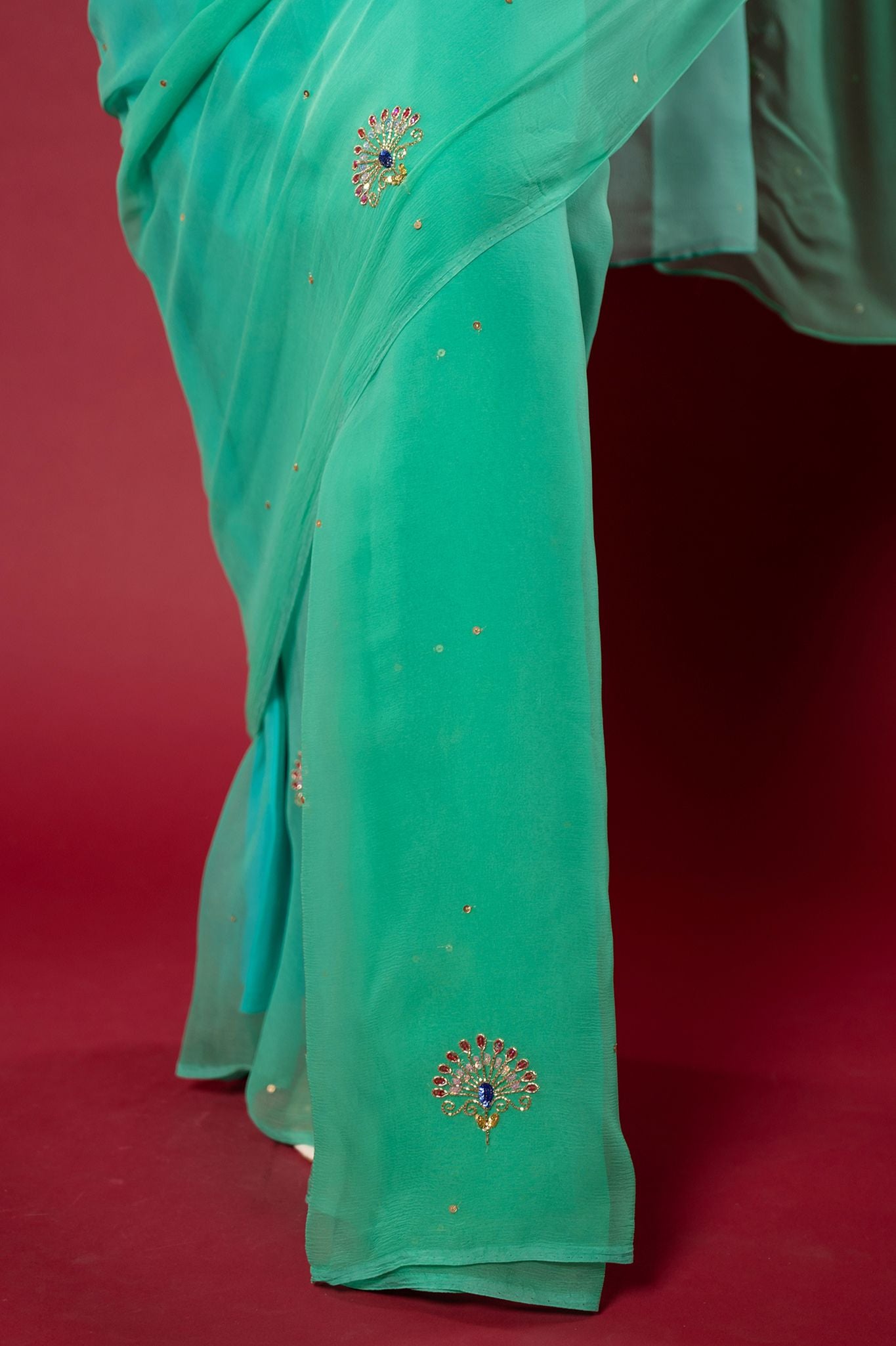 Viscose Chiffon Saree
