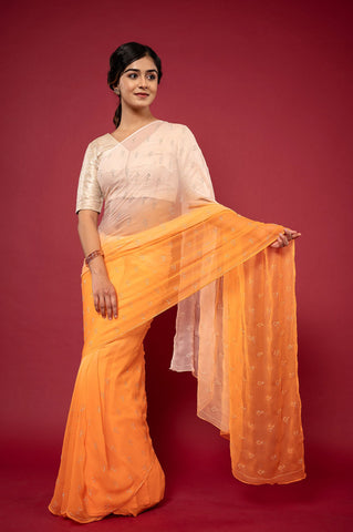 Viscose Chiffon Saree