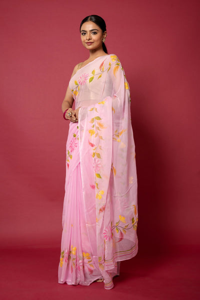 Handpainted Rashida Saree