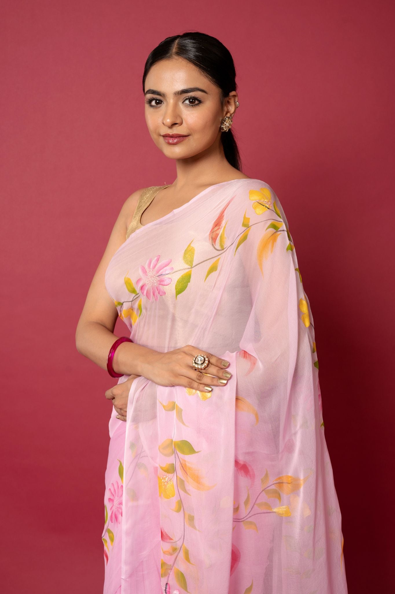 Handpainted Rashida Saree