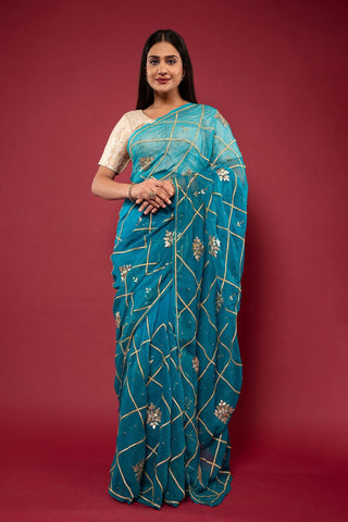 Viscose Chiffon Gotapatti Work Saree