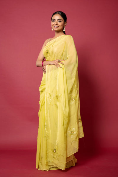 Handpainted Rashida Saree
