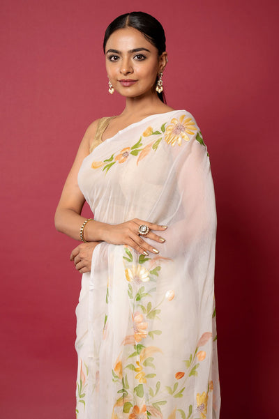 Handpainted Rashida Saree