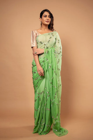 Pure Chiffon Siquin Work Saree