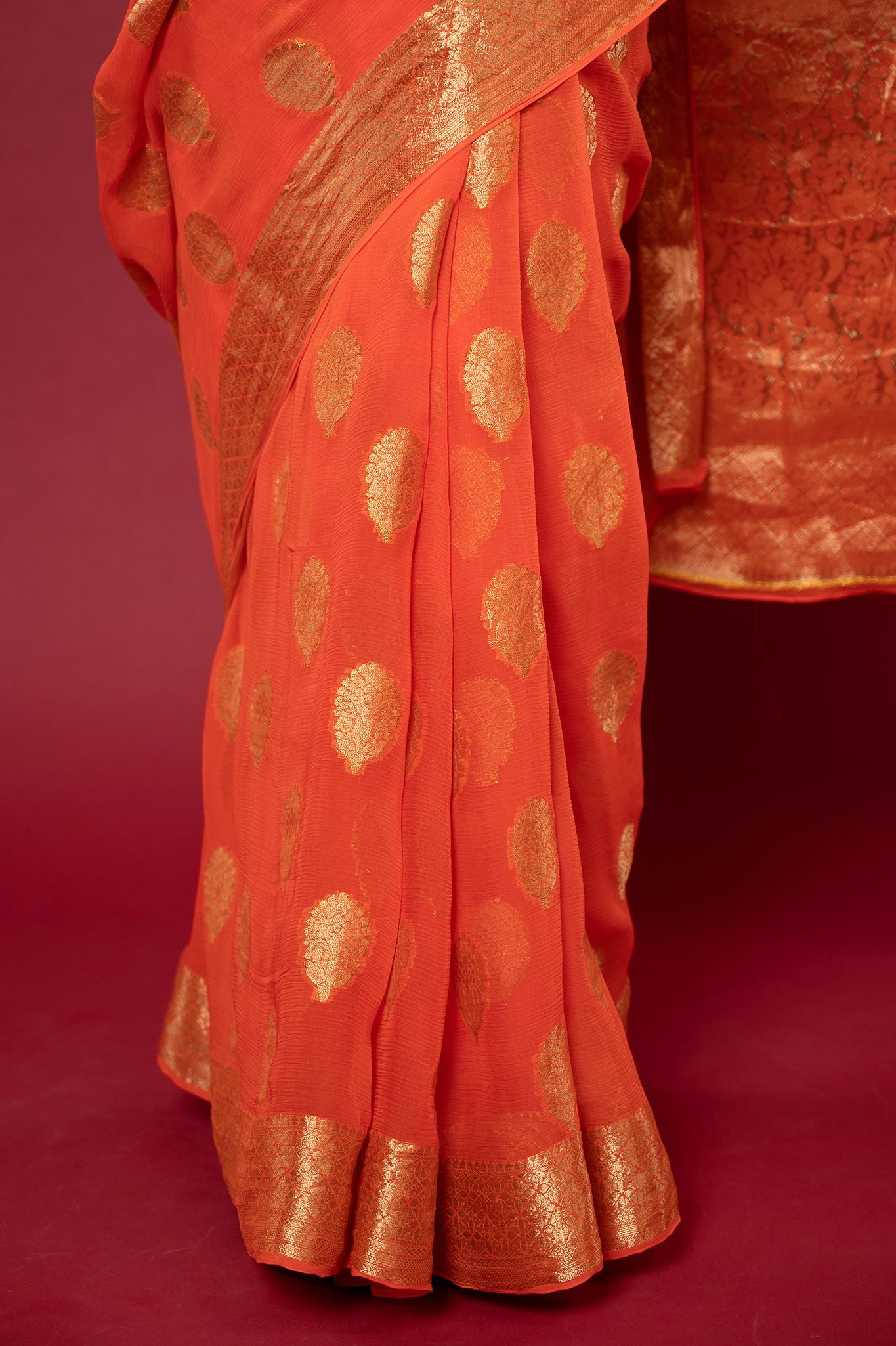 Viscose Chiffon Banarsi Khaddi Saree