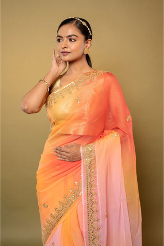 Gotapatti Chiffon Saree