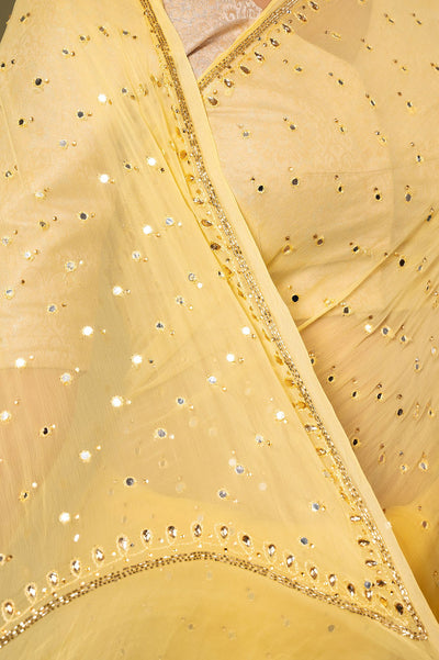 Viscose Chiffon Kundan Work Saree