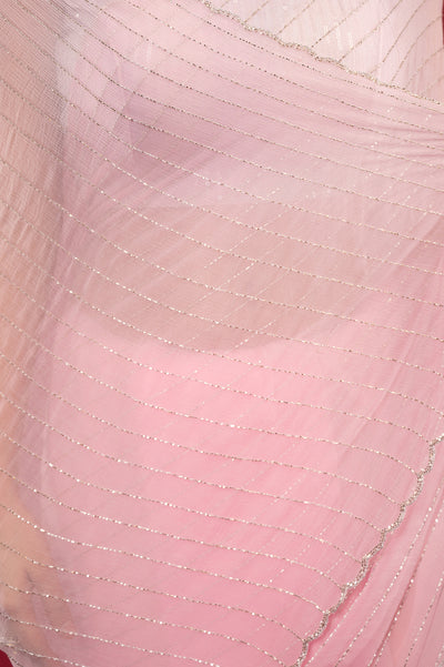 Viscose Chiffon Siquin Work Saree