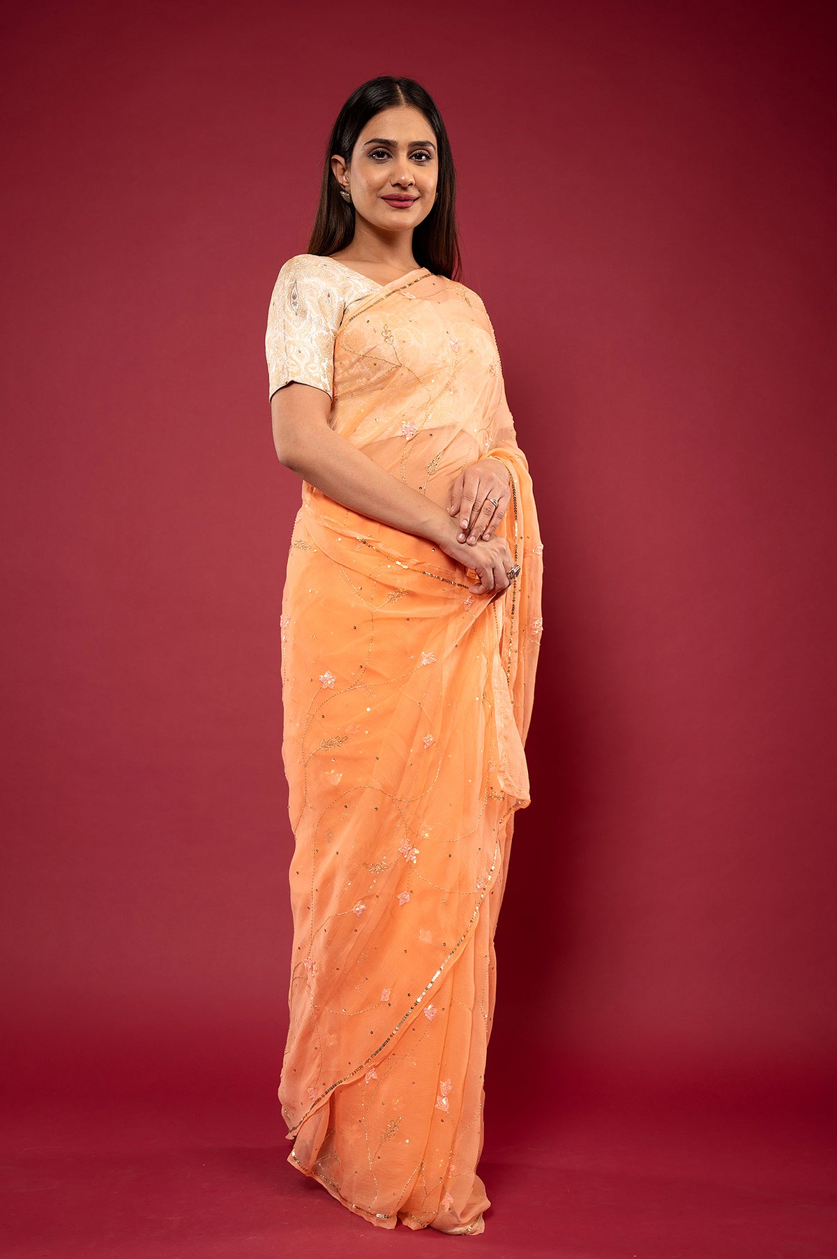 Viscose Chiffon Kardhana Saree