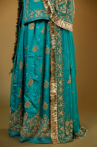 Satin Silk Rama Rajputi Poshak