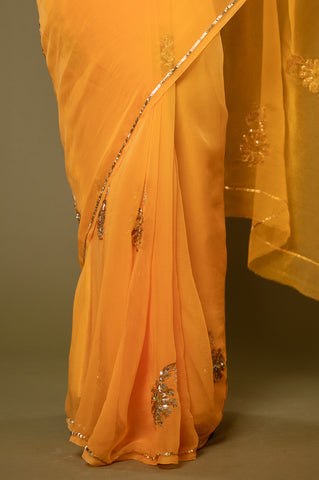 Viscose Chiffon Work Saree