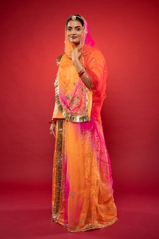 Satin Silk Rajputi Poshak