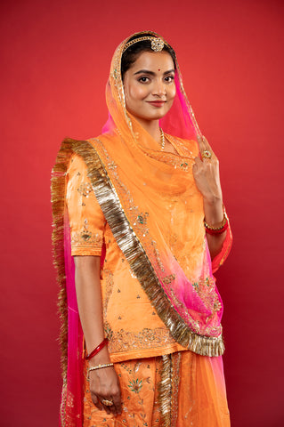 Satin Silk Rajputi Poshak