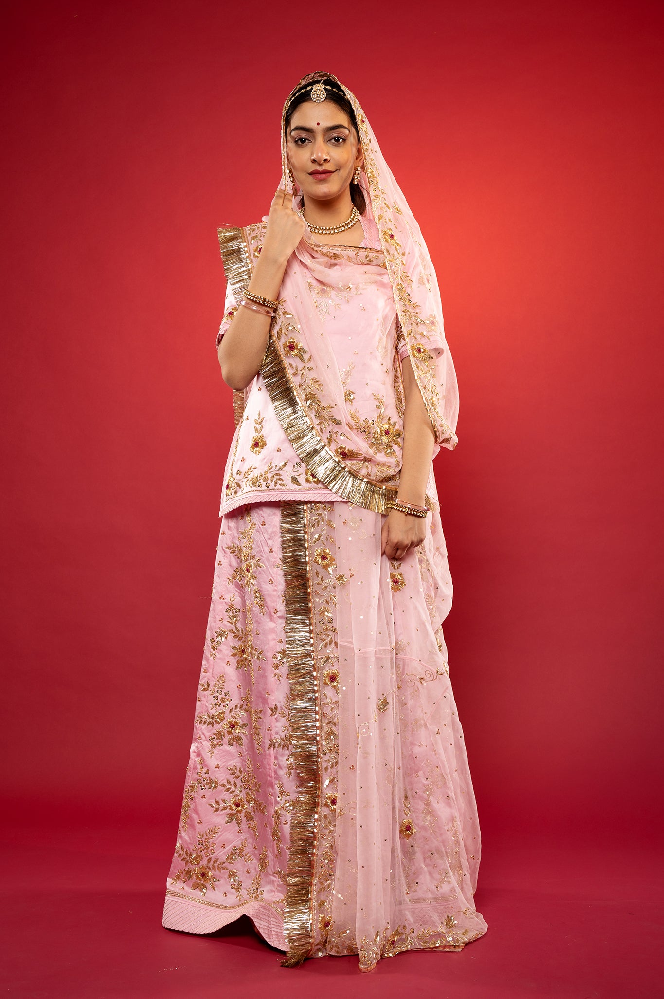 Satin Silk Sitara Poshak