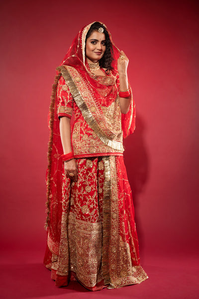 Satin Silk Surkh Poshak