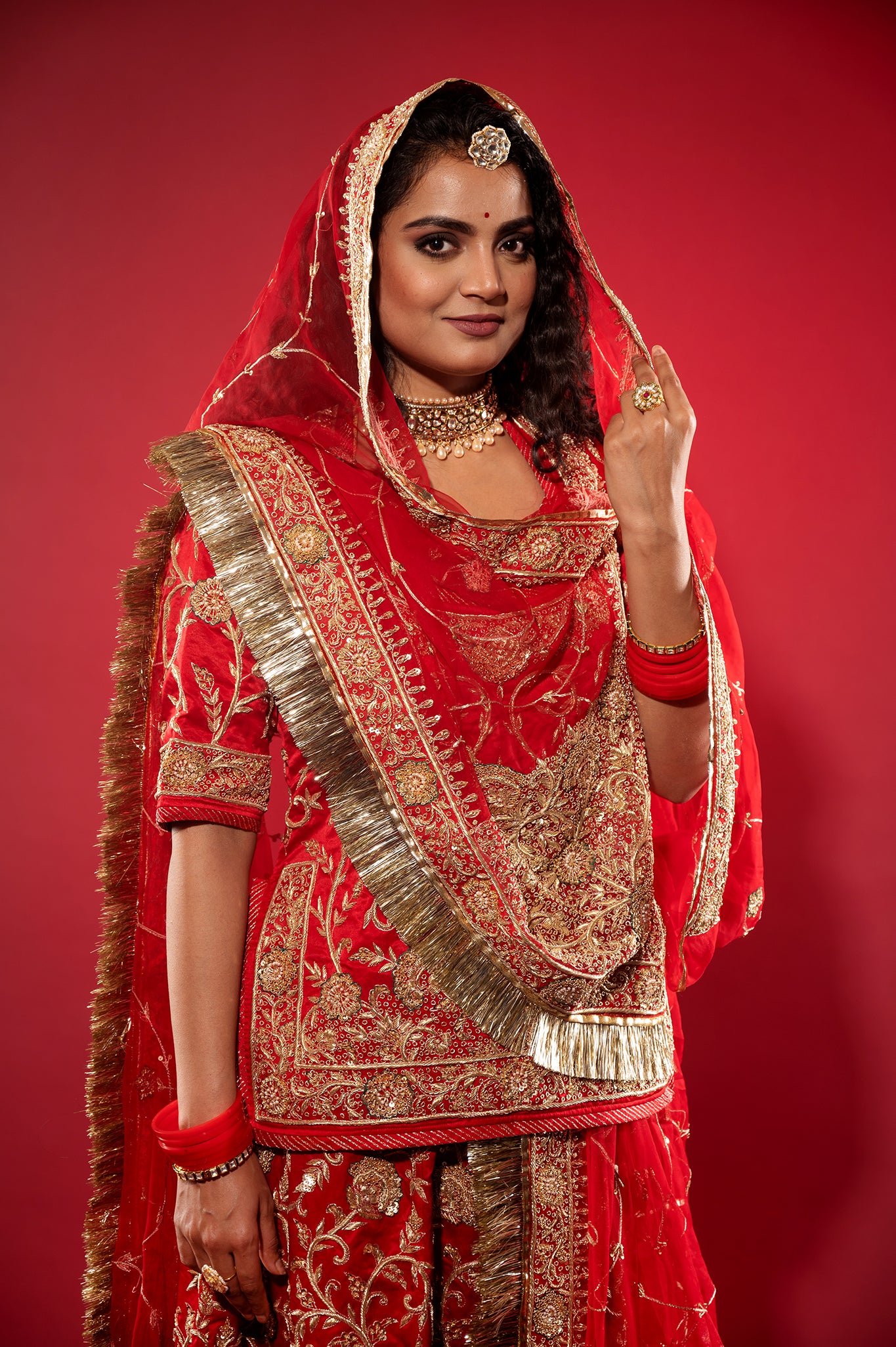 Satin Silk Surkh Poshak