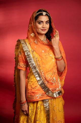 Satin Silk Rajputi Poshak