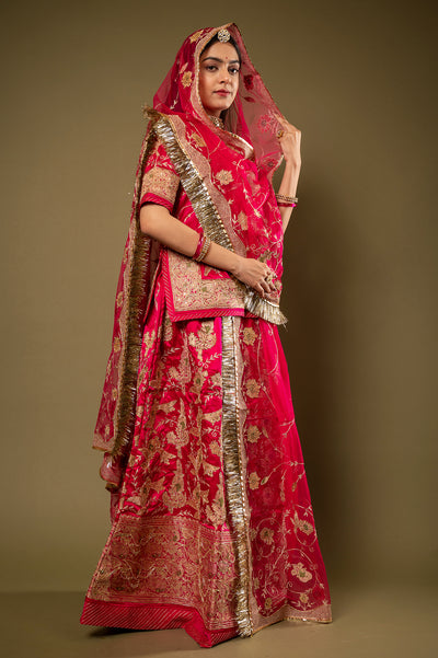 Real Silver Chanderi Poshak