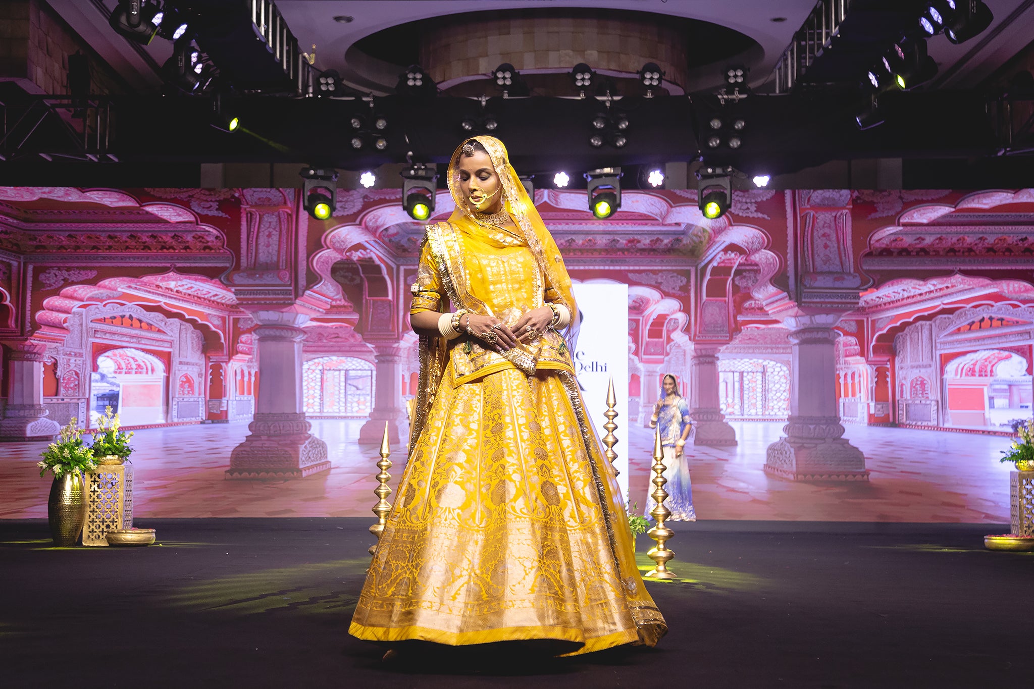 Yellow Banarsi  Zari Handwoven  Poshak (Unstitched)