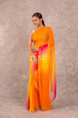 Multi colour Chiffon Saree