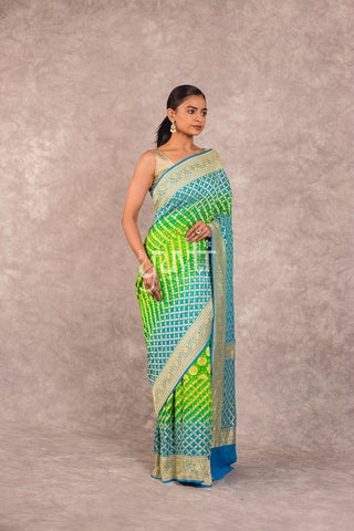 Shaded Bandhej Saree