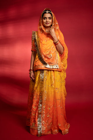 Satin Silk Rajputi Poshak