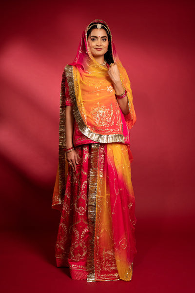 Satin Silk Satrangi Poshak